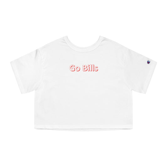 Go Bills Champion Women's Heritage Cropped T-Shirt - IsGoodBrand