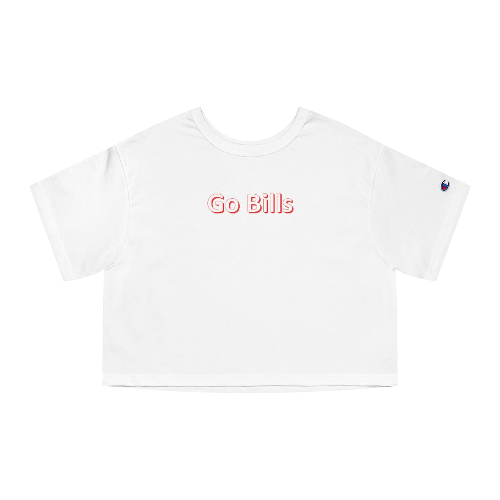 Go Bills Champion Women's Heritage Cropped T-Shirt - IsGoodBrand