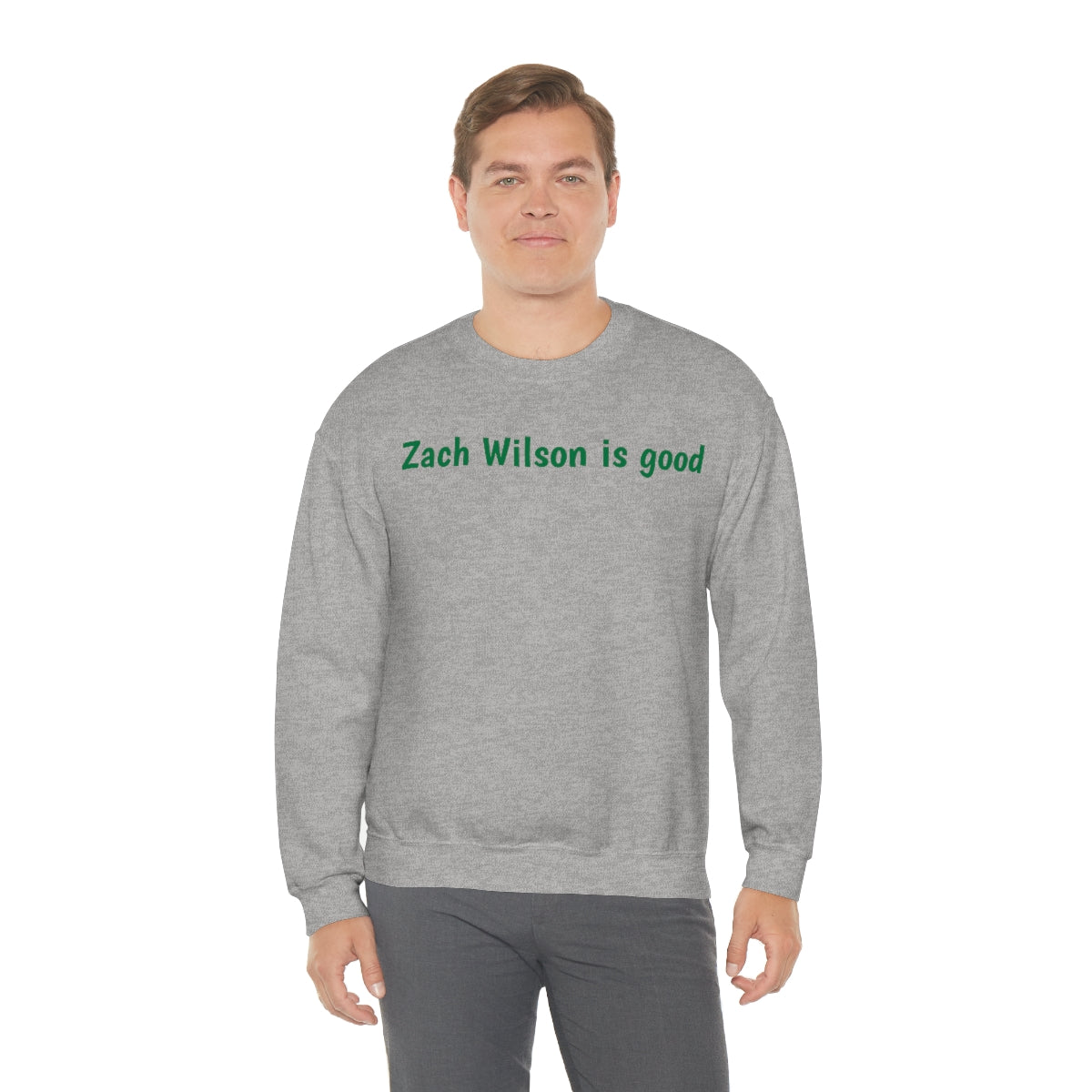 Zach Wilson is good Crewneck Sweatshirt - IsGoodBrand