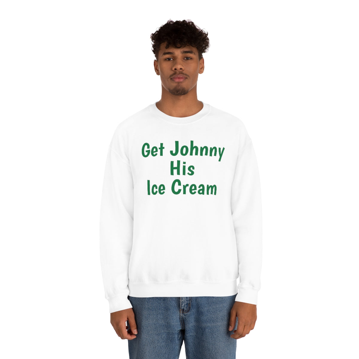 Get Johnny His Ice Cream Unisex Heavy Blend™ Crewneck Sweatshirt - IsGoodBrand