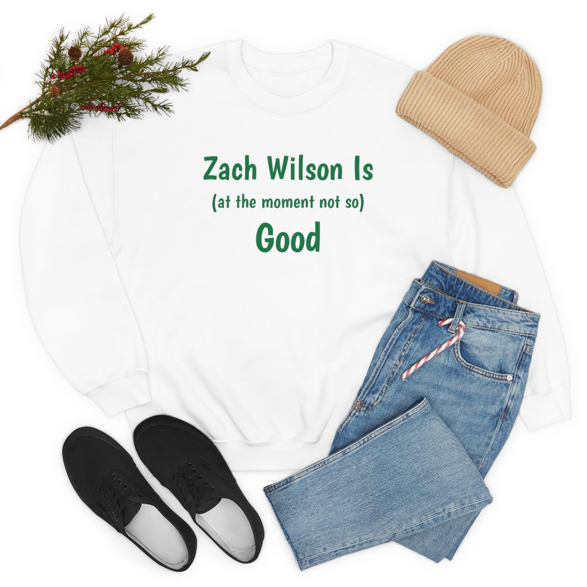 Zach Wilson Is (at the moment not so) Good Crewneck Sweatshirt - IsGoodBrand