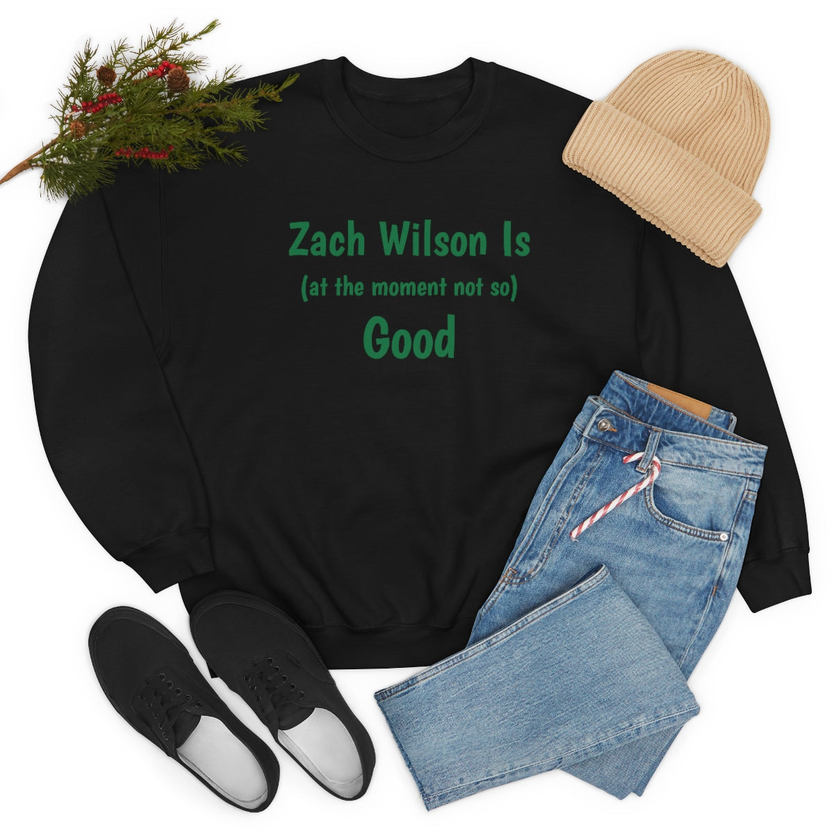 Zach Wilson Is (at the moment not so) Good Crewneck Sweatshirt - IsGoodBrand