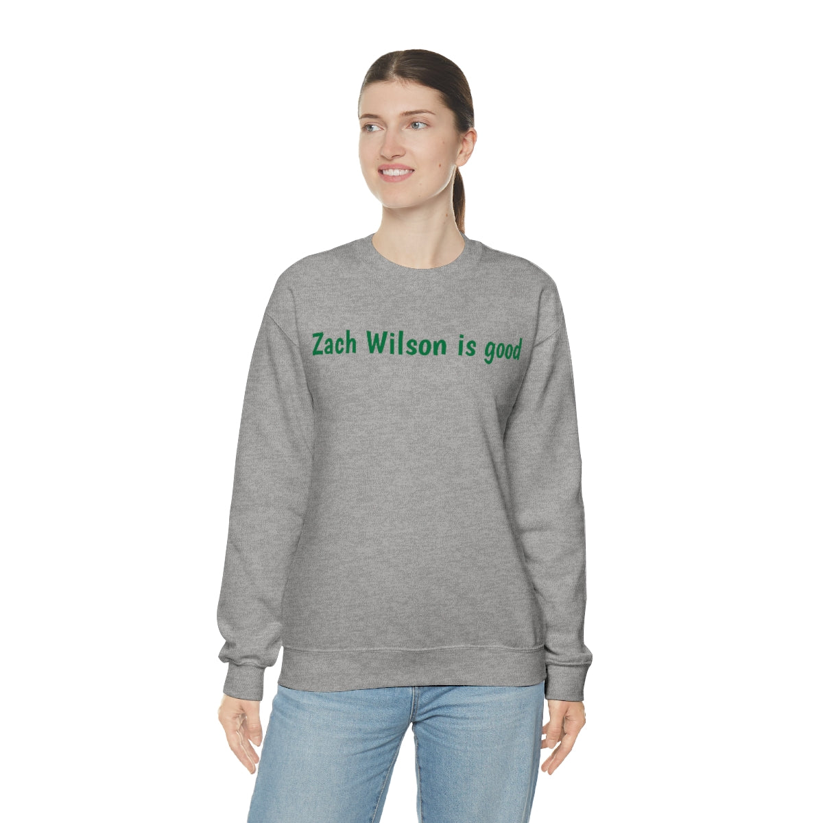 Zach Wilson is good Crewneck Sweatshirt - IsGoodBrand