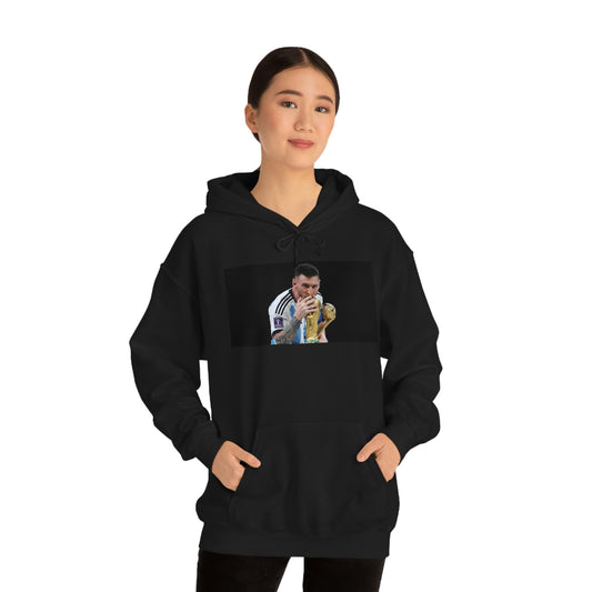 Lionel Messi Kissing World Cup Trophy Sweatshirt - IsGoodBrand