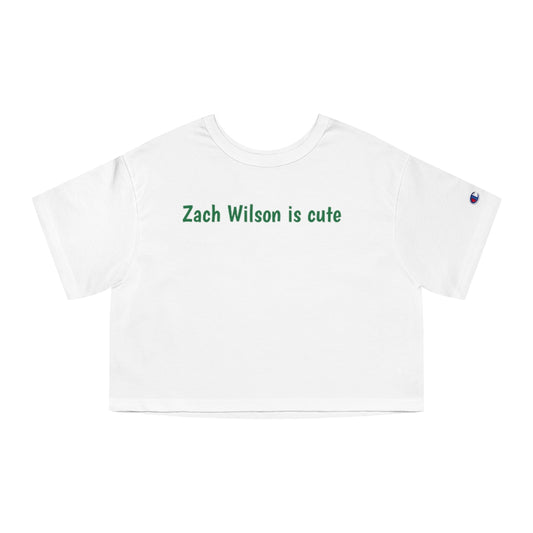 Zach Wilson is cute Champion Women's Heritage Cropped T-Shirt - IsGoodBrand