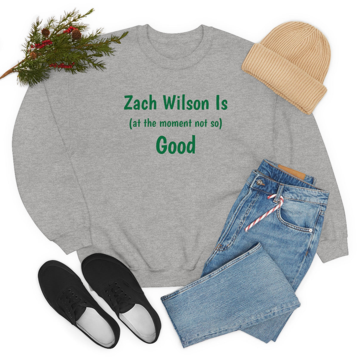 Zach Wilson Is (at the moment not so) Good Crewneck Sweatshirt - IsGoodBrand