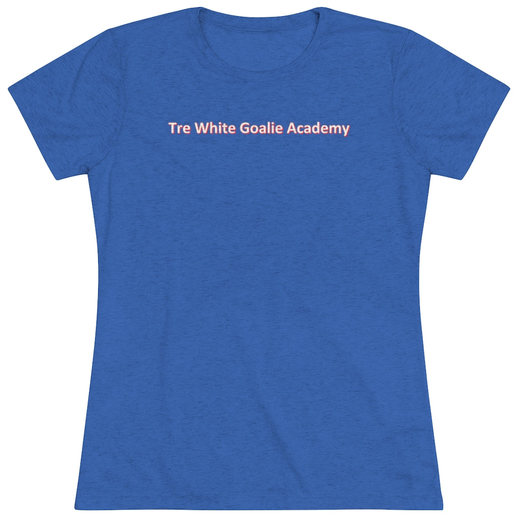Tre White Goalie Academy Women's Triblend Tee - IsGoodBrand