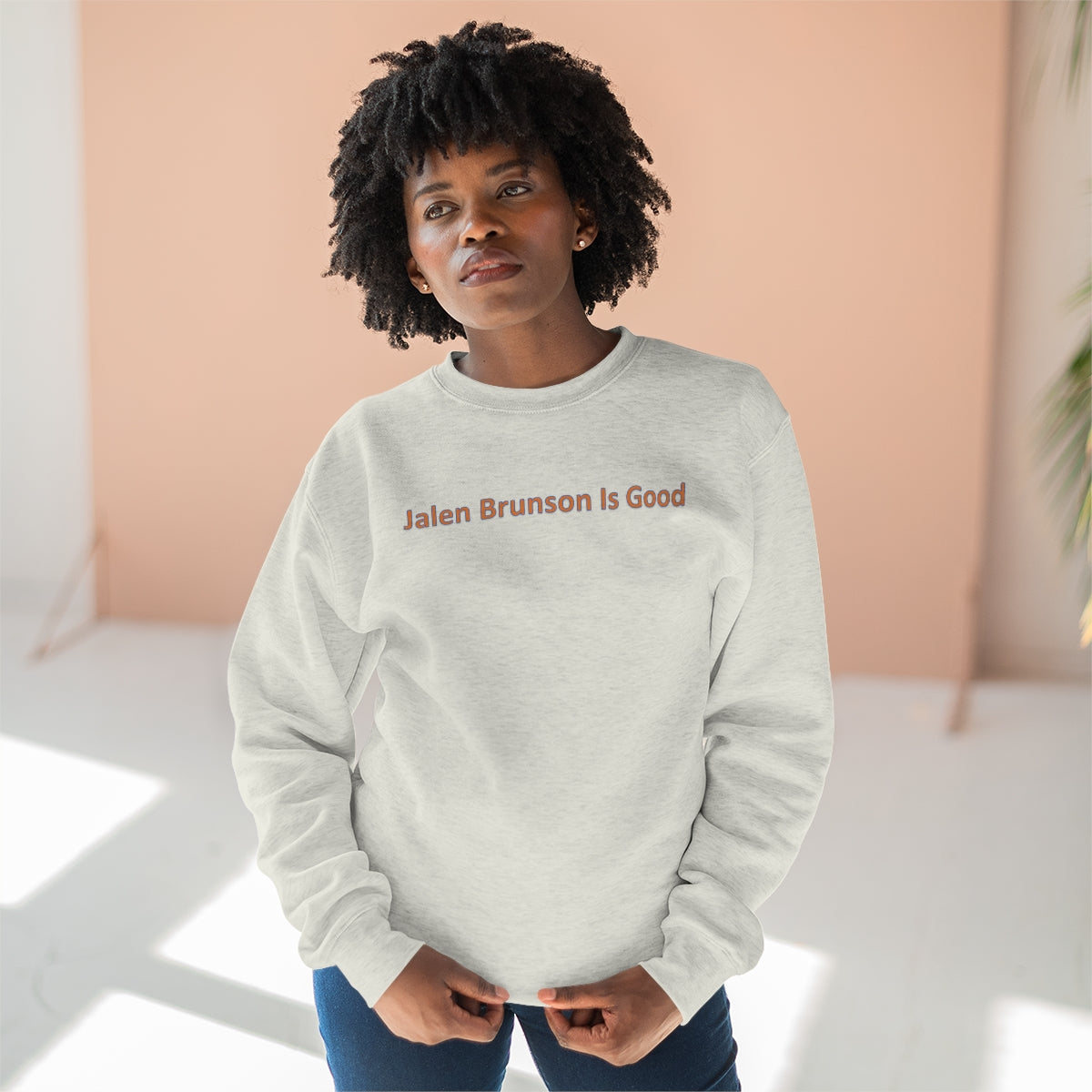 Jalen Brunson Is Good Unisex Premium Crewneck Sweatshirt - IsGoodBrand