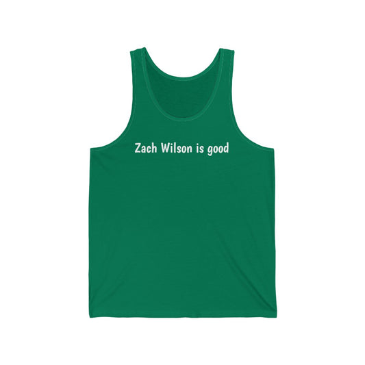 Zach Wilson is good Unisex Jersey Tank - IsGoodBrand