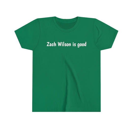 Zach Wilson is good Youth Short Sleeve Tee - IsGoodBrand