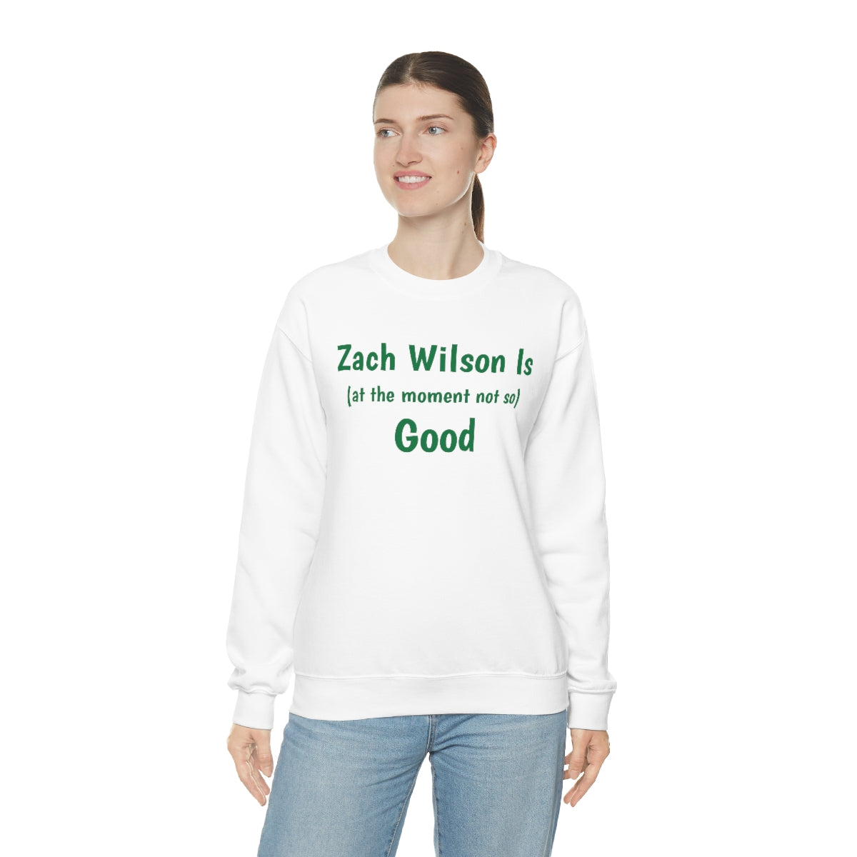 Zach Wilson Is (at the moment not so) Good Crewneck Sweatshirt - IsGoodBrand