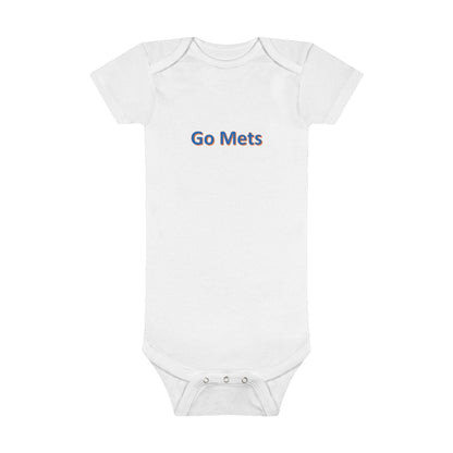 Go Mets Baby Short Sleeve Onesie® - IsGoodBrand