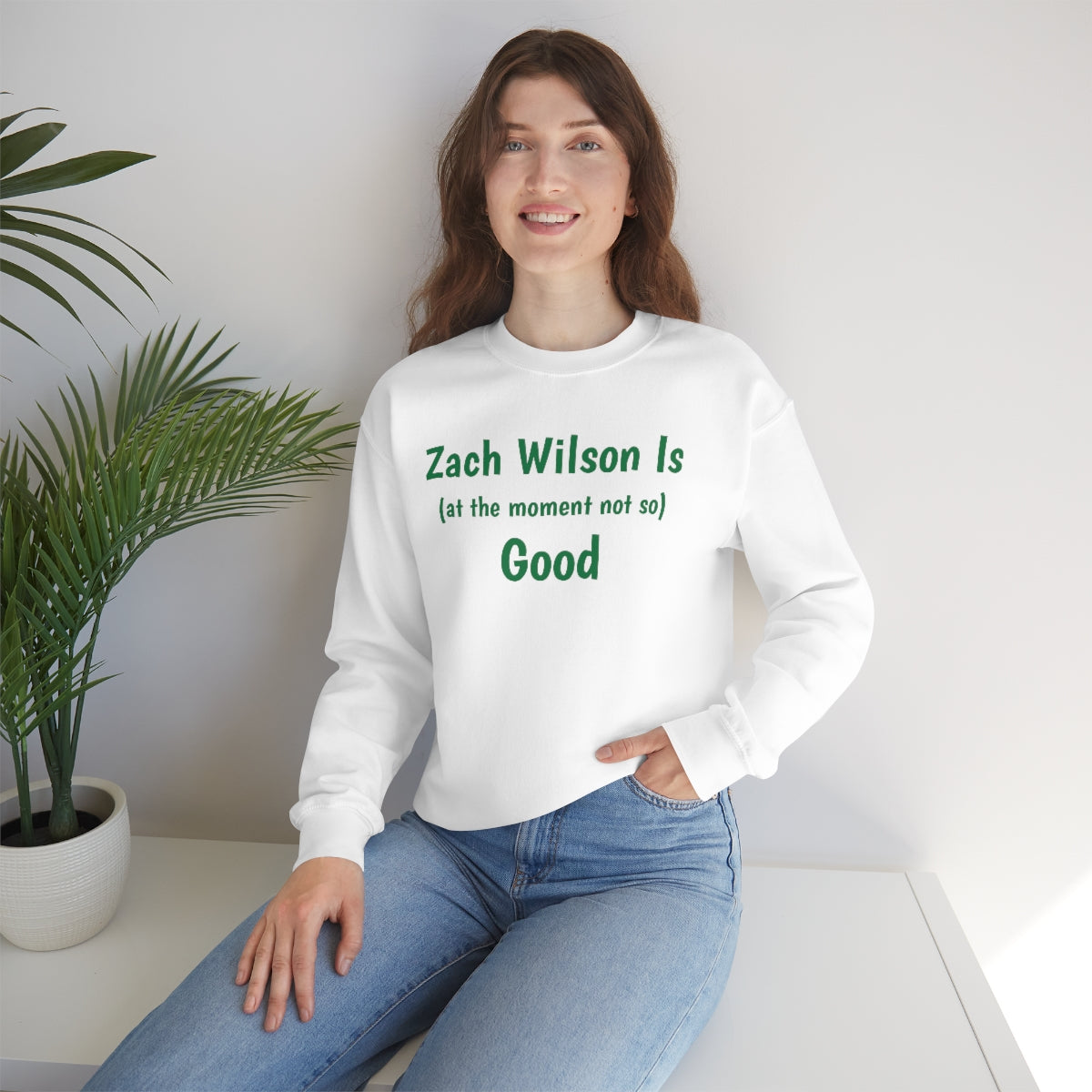 Zach Wilson Is (at the moment not so) Good Crewneck Sweatshirt - IsGoodBrand