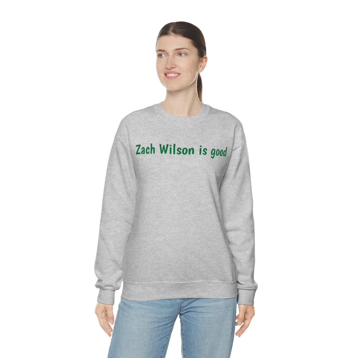 Zach Wilson is good Crewneck Sweatshirt - IsGoodBrand