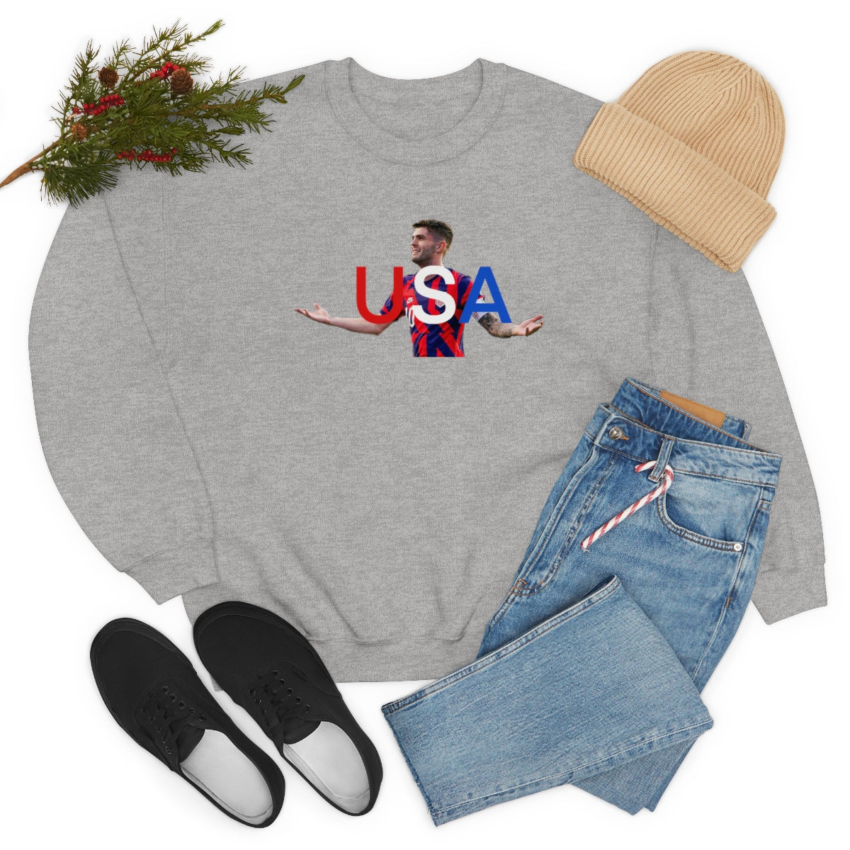 Pulisic USA Soccer Crewneck Sweatshirt - IsGoodBrand