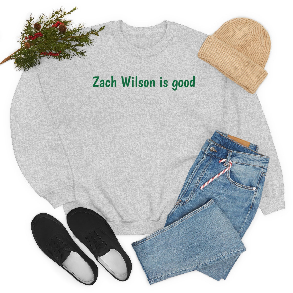 Zach Wilson is good Crewneck Sweatshirt - IsGoodBrand