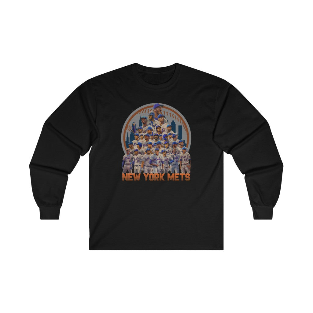 Mets Ultra Cotton Long Sleeve Tee (Other Sizes) - IsGoodBrand