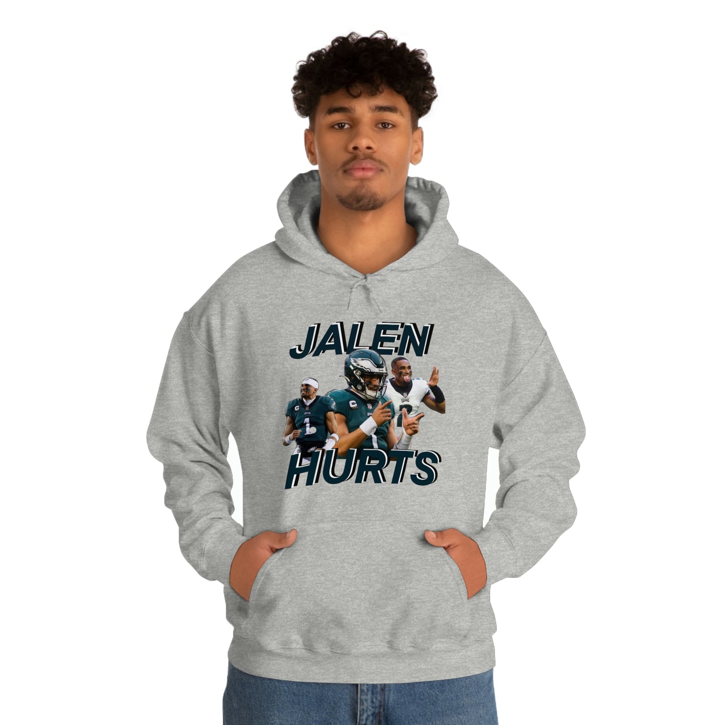 Eagles Jalen Hurts Vintage Hooded Sweatshirt - IsGoodBrand