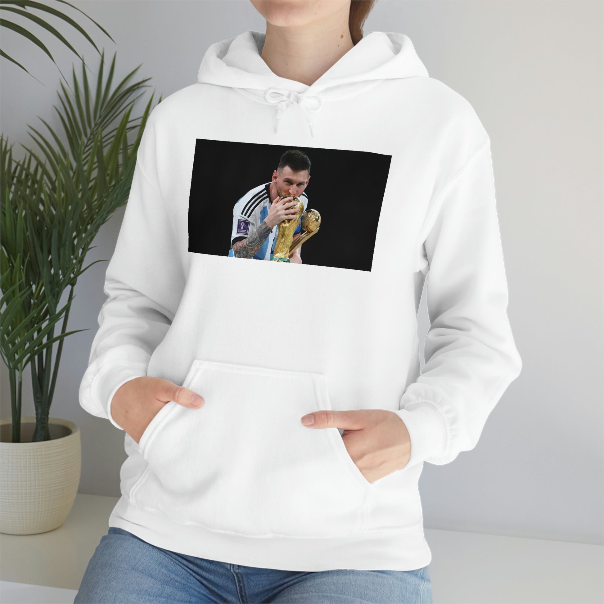 Lionel Messi Kissing World Cup Trophy Sweatshirt - IsGoodBrand