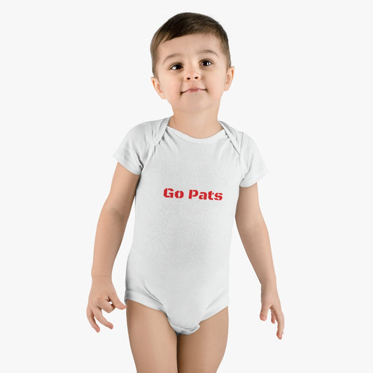 Go Pats Baby Short Sleeve Onesie® - IsGoodBrand